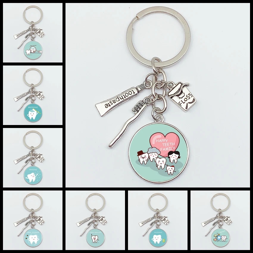 Брелок-«love-your-подвеска»-зуб»-вогнутый-стеклянный-брелок-с-зубцами-модные-ювелирные-украшения-стеклянный-брелок-подарочное-украшение