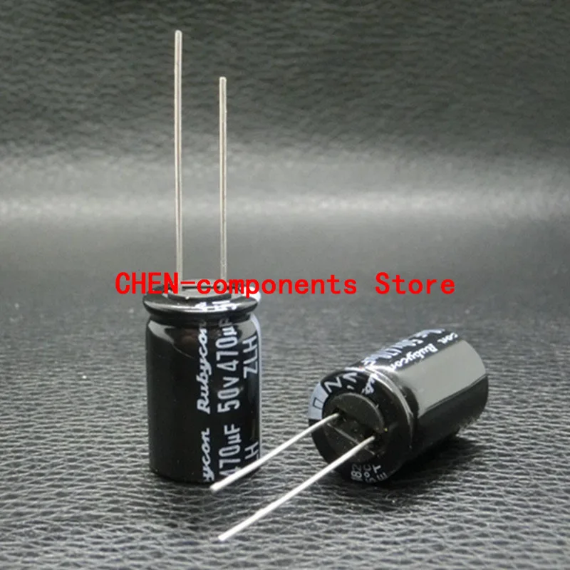 

10PCS RUBYCON ZLH 50V470UF P5MM 12.5X20MM High frequency low resistance 470uF/50v electrolytic capacitors 105 degrees 470UF 50V