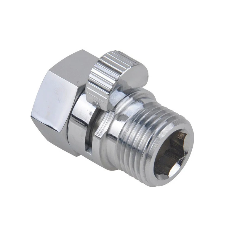 Brass Shower Flow Control Valve Water Pressure Reducing For Bidet Spray or Hand Shower Head Diverter Shut Off Switch