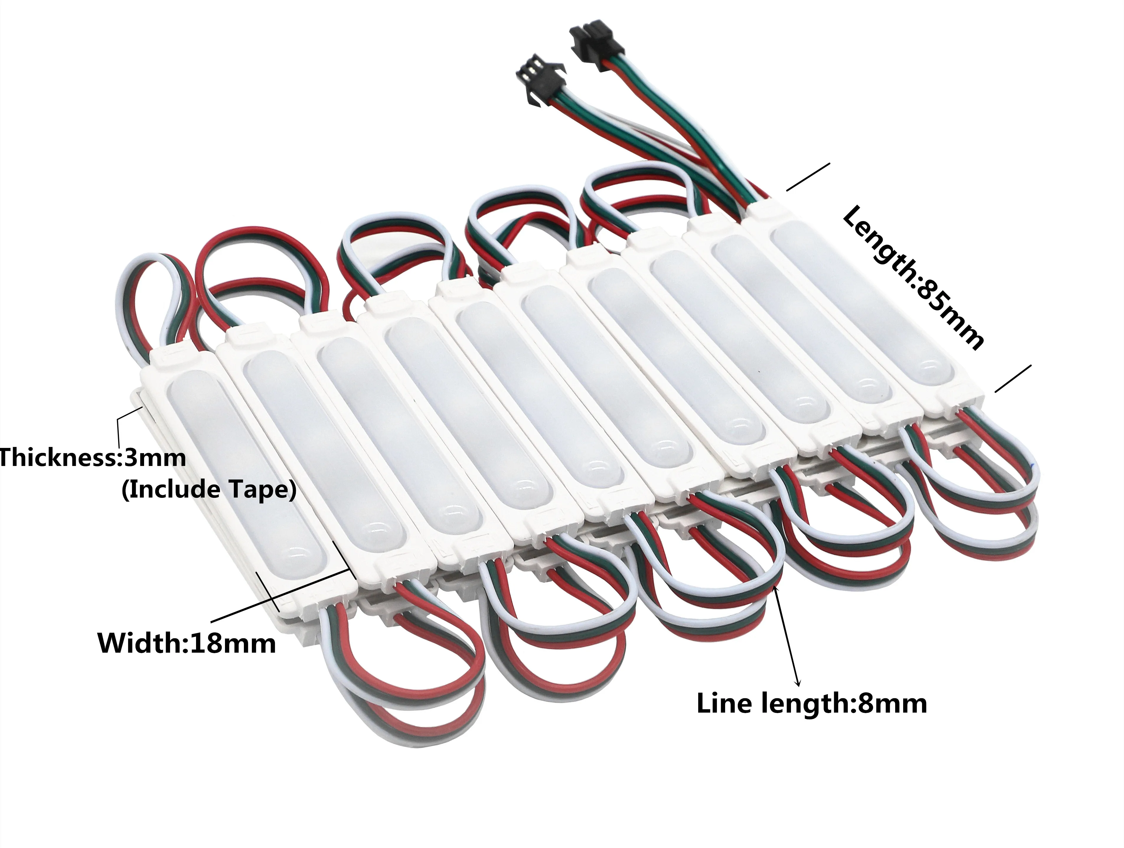 20leds WS2811 2811 IC Full Color Pixel LED Module Light input DC12V IP68 waterproof RGB color Digital LED Pixel Light