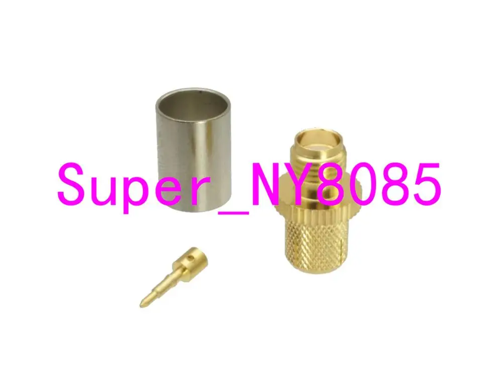 Connector RP.SMA female plug crimp RG5 RG6 5D-FB LMR300 cable straight