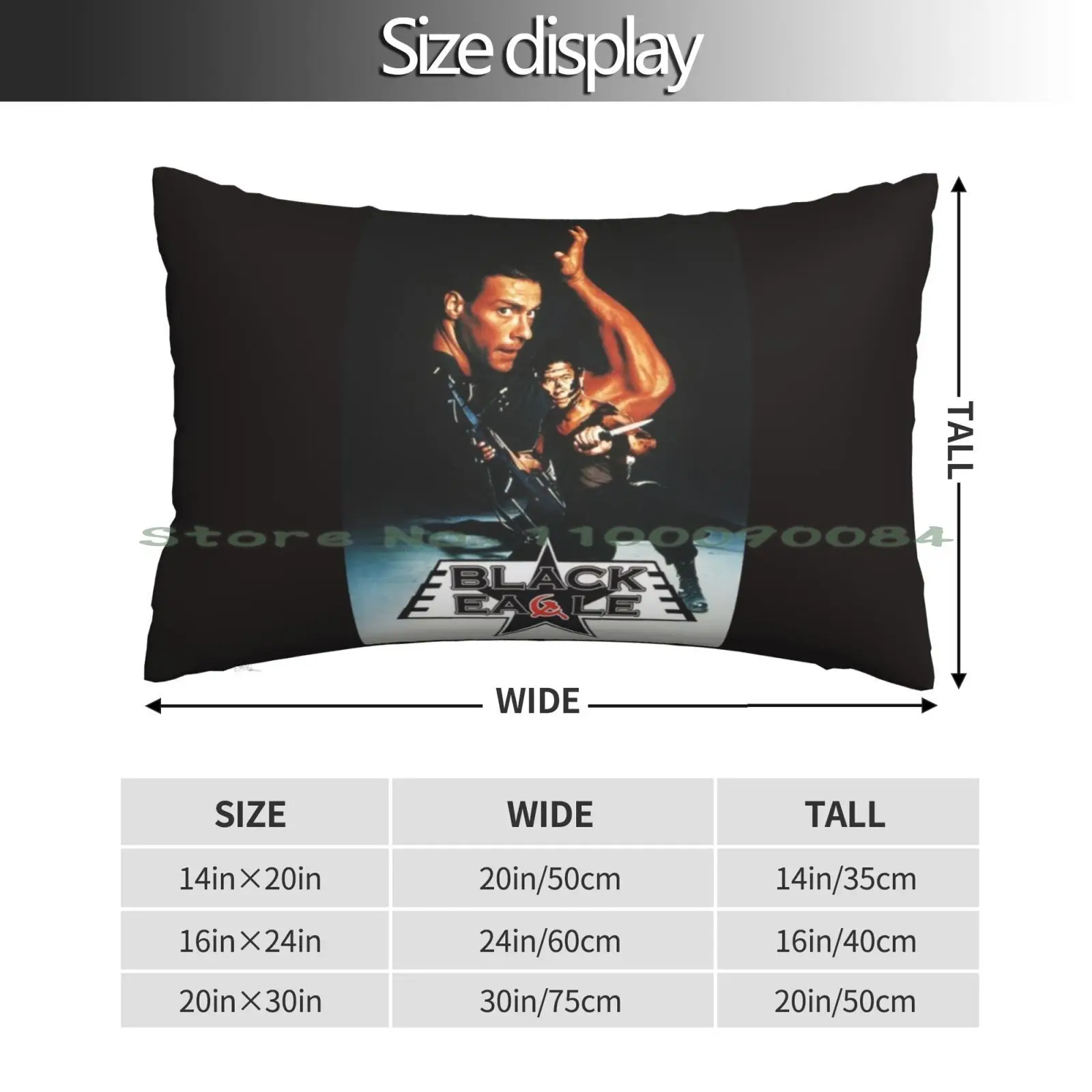 Black Eagle Pillow Case 20x30 50*75 Sofa Bedroom Sho Kosugi Jean Claude Van Damme Jcvd Imperial Entertainment Cult Movie Eric