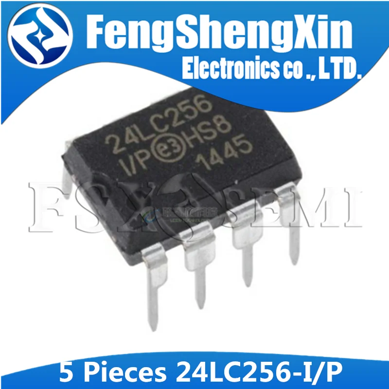 5PCS 24LC256-I/P DIP-8 24LC256I/P DIP8 24LC256 EEPROM IC