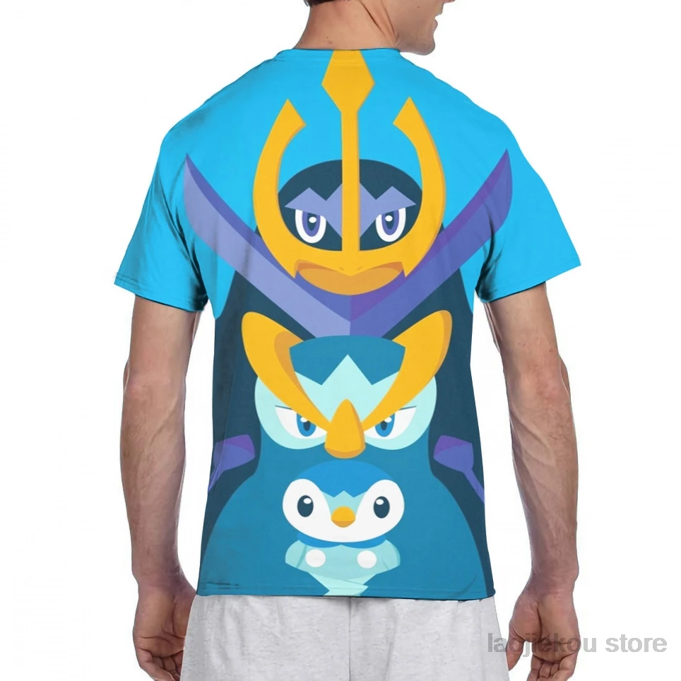 Piplup, Prinplup y Empoleon Piplup evolution men T-Shirt women all over print fashion girl t shirt boy tops tees summer tshirts