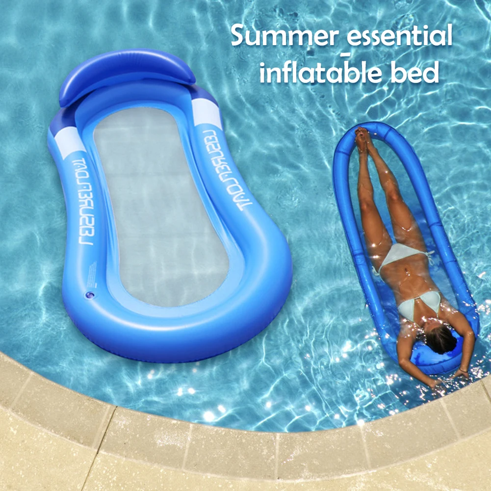 Hamaca de agua reclinable, colchón flotante inflable, anillo de natación en el mar, juguete de fiesta en la piscina, cama de salón para nadar, nuevo