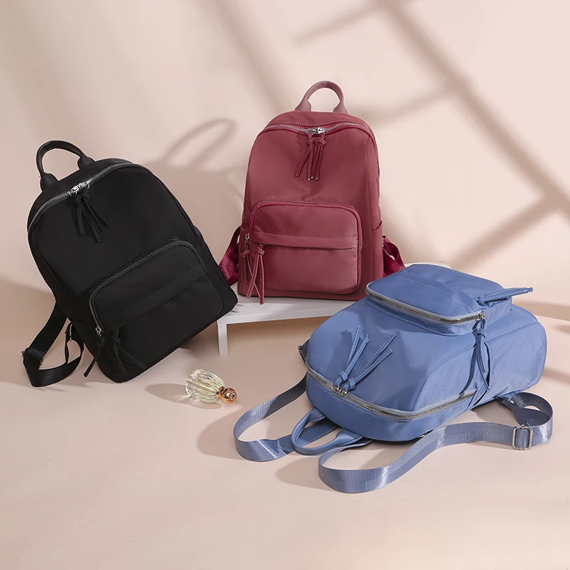 Fashion Waterproof Women Backpack Anti-Theft Ladies Travel Bag Quality Oxford Laptop Backpack Female Solid Color Backpack