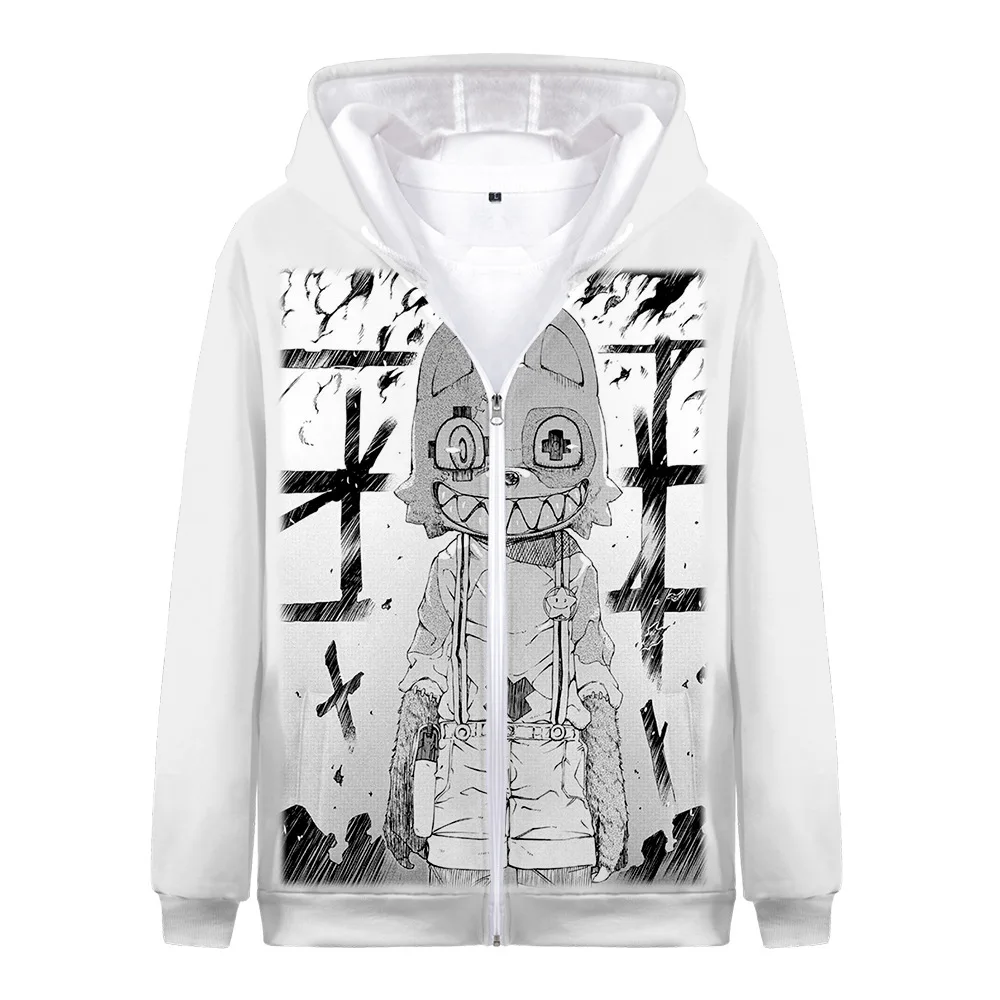 Winter Heren Jassen Anime Gleipnir Shuichi Kagaya 3D Hoodie Fleece Rits Hooded Sweater Uitloper Cosplay Kostuum