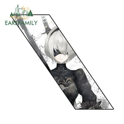 EARLFAMILY 13cm x 11.9cm for NieR:Automata 2B Car Stickers Fashionable Anime Decals Car Accessories Windows Windshield Decor
