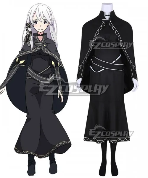 

Re:Zero Re: Life In A Different World From Zero Witch of Greed Echidna Black Dress Girls Party Halloween Cosplay Costume E001