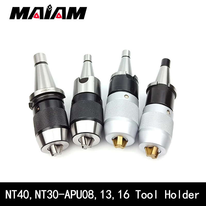 100% new NT30 NT40 APU08 APU13 APU16 tool holder nt apu series 0.05 precision CNC integrated self-tightening lathe tools holder