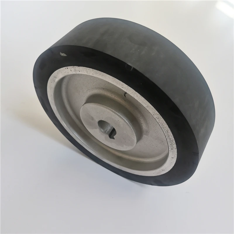 200*50mm Solid Belt grinder Rubber Contact Wheel Abrasive Belts Set Inner Hole 24mm key 8x4mm