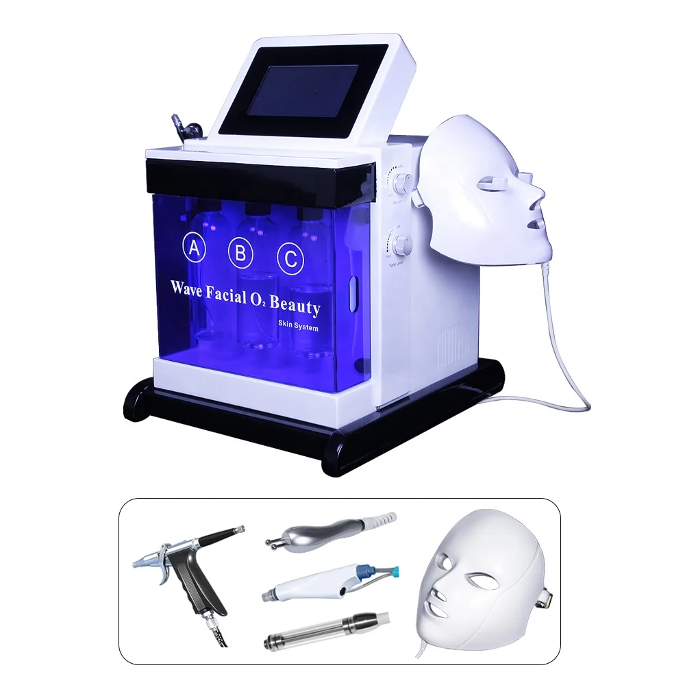 Hydro Water Dermabrasion Machine Diamond Microdermabrasion Oxygen Small Bubble Device Skin Deep Clean With PDT Mask