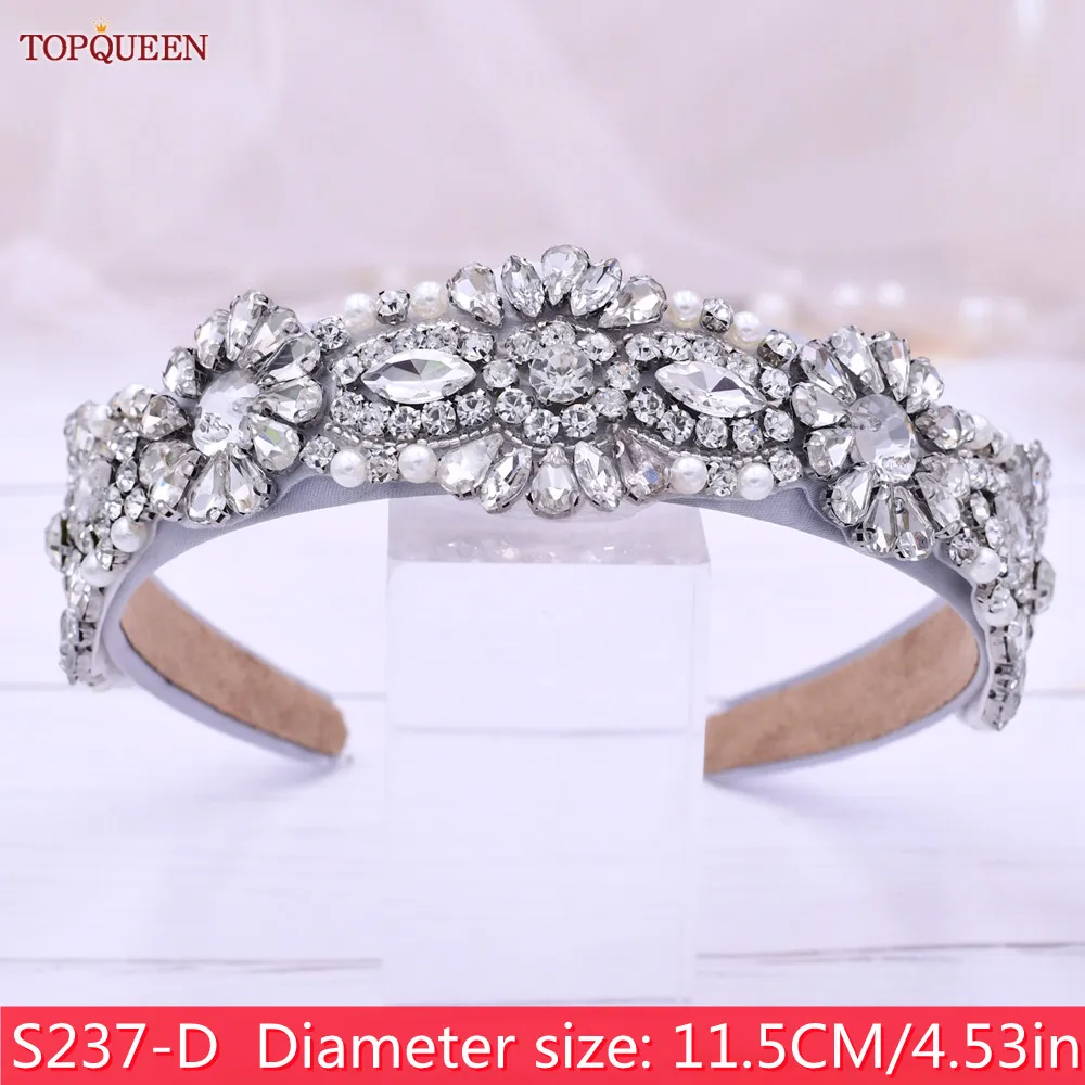 TOPQUEEN S442 Charm Rose Gold Crystal Baroque Headband Luxury Headwear Hairbands for Women Wedding Hair Jewelry Gift Headpiece