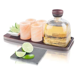 Himalayan Salt Shot Glasses,tequila shots glass All-Natural Handcrafted Pink Salt Glasses Tall Tequila Shot Glasses Set Shots