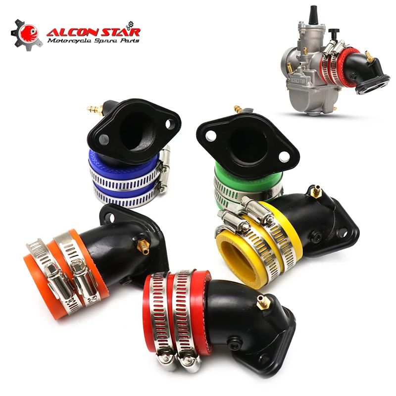 Alconstar Adapter Interfejsu Gaźnika Kolektora Paliwowego Motocykla do Yamaha 100 RSZ100 JOG100 PE27 PE30 CVK24 26 CVK30