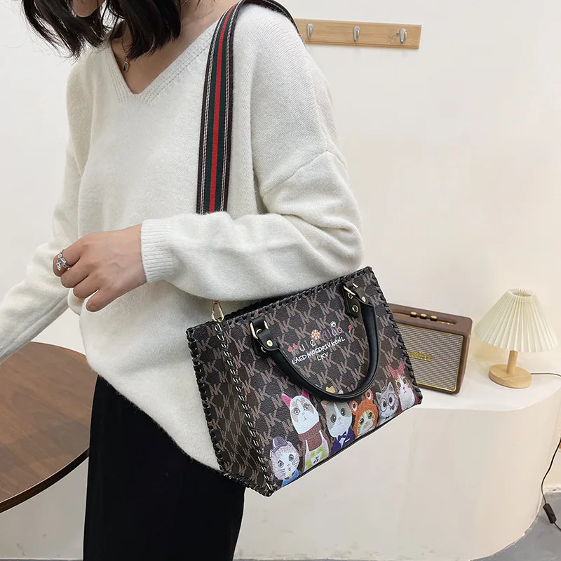 Customized Printed Tote Bag DIY Handmade Woven Bag Material Shoulder Bag Large Capacity High Quality Handbag