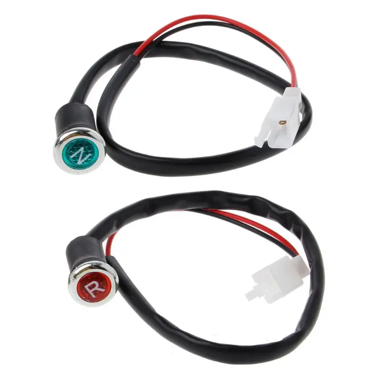2Pcs DC 12V Neutral Reverse Motorcycle N/R Light Plastic Indicator ATV Light Gear For 50cc 110cc 125cc 150cc 200cc 250cc