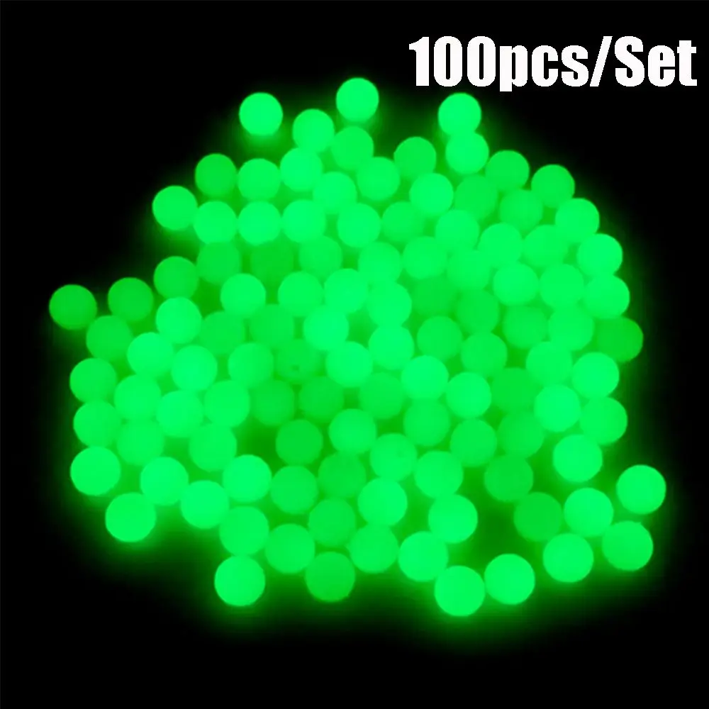 100pc/bag Hot Night Sea Fishing Floats Beads Glowing Balls Stoppers Luminous Light