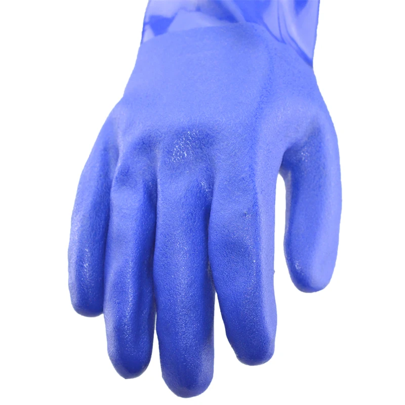 NMSAFETY Chemical Protection PVC Dipping Oil Resistant Waterproof Safety Gloves Acid and Alkali Resistant gloves 60CM Longer