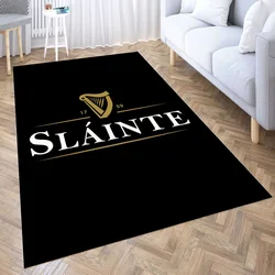 Slainte Guinness Carpet for Living Room 3D Anime Cartoon Rug Gamer Teen Room Bedside Lounge Rug Kids Children Floor Mats