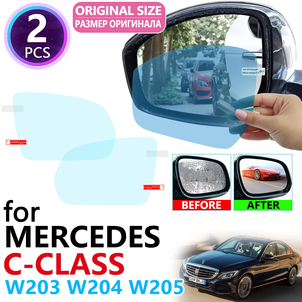 for Mercedes Benz C-Class W203 W204 W205 C-Klasse C180 C200 C220 C250 C300 Full Cover Rearview Mirror Anti Fog Film Accessories