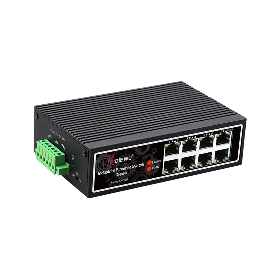 Industrial 8 ports Ethernet Gigabit Switch Build in Signal Enhance & VLAN Switch RJ45 10/100M/1000M Network Switches