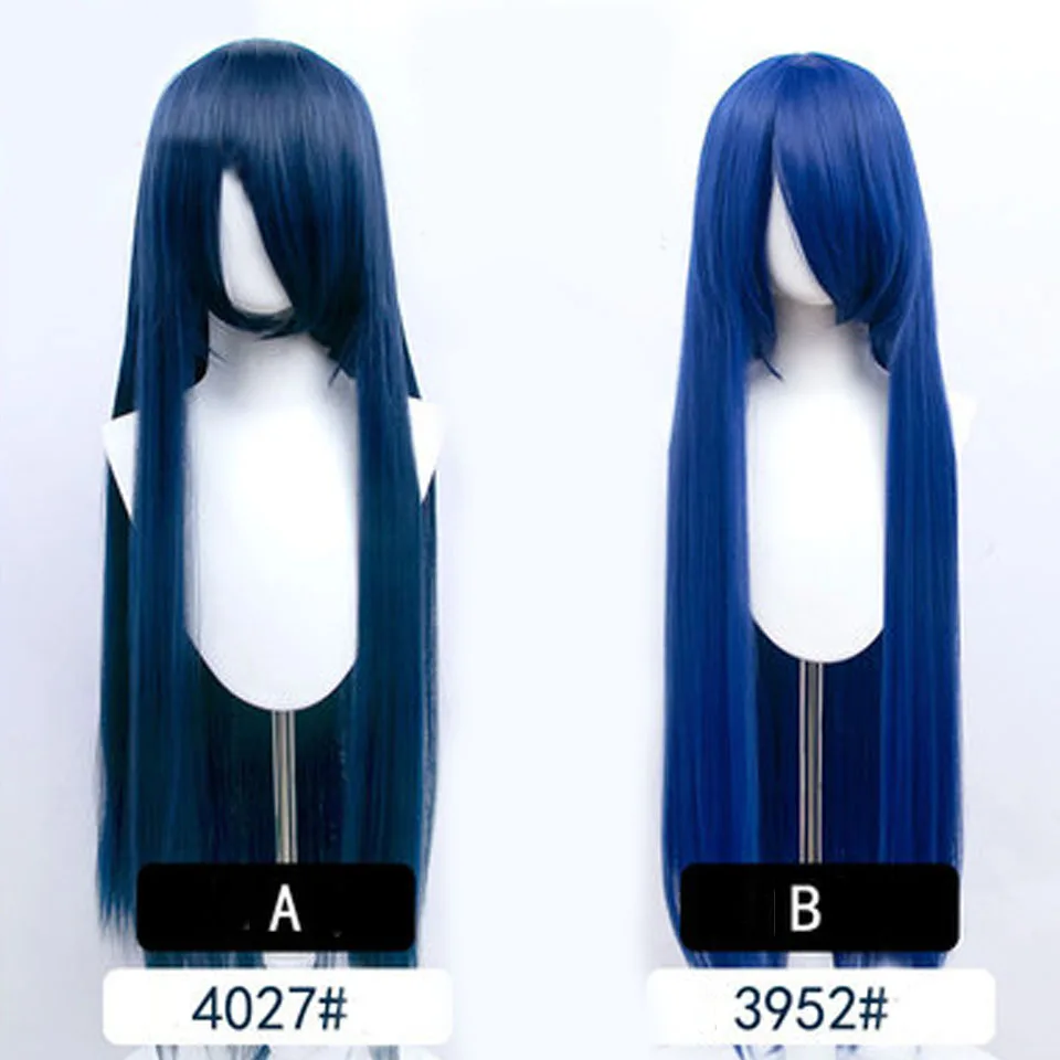 AOSI 100 cm lange gerade Cosplay-Haar-Synthetik-Perücke, Schwarz, Weiß, Rot, Rosa, Braun, Gold, Blau, Damen, hitzebeständig, Anime-Perücken – Detail 14