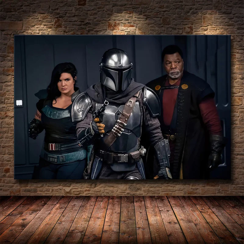 Disney The Mandalorian Canvas Painting Classic Popular Figure Posters and Prints Wall Art Pictures for Living Room Decoration