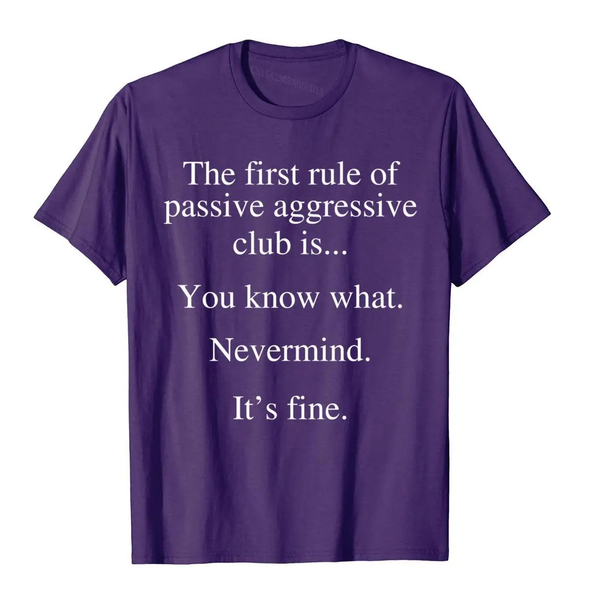 The First Rule Of Passive Aggressive Club Short Sleeve T-Shirt Funny Men's Top T-Shirts Europe Tops Tees Cotton 3D Printed