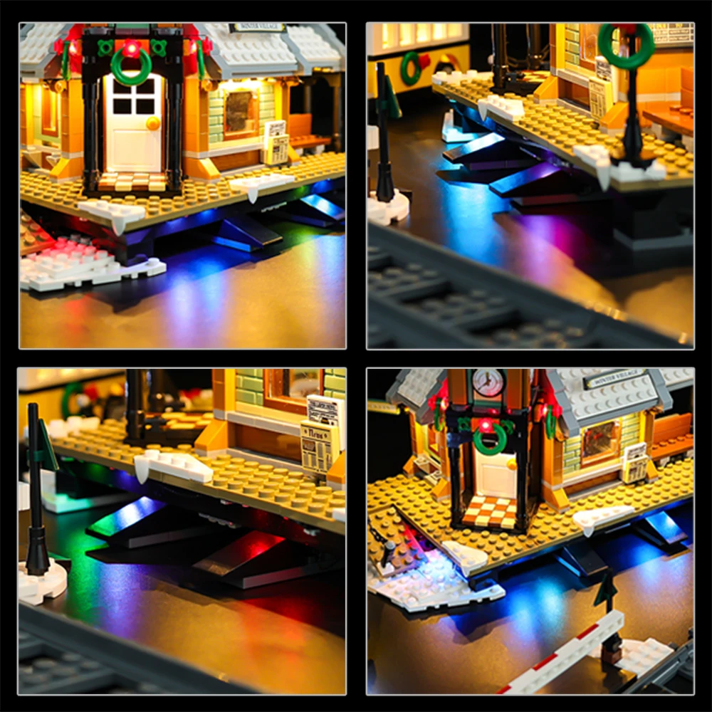 Led Light Kit For Creator Expert 10259 Winter Village Station Christmas Gift (Not Included Building Blocks)