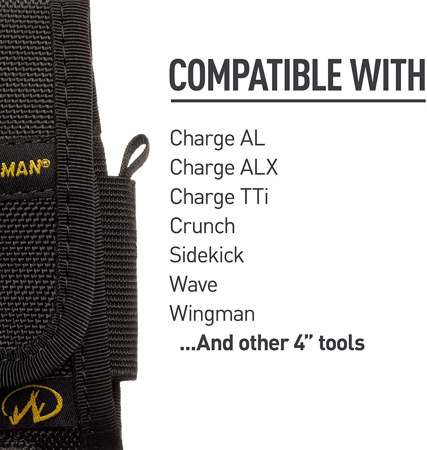 LEATHERMAN-Стандартный нейлоновый футляр с карманами для волновой зарядки sidekбык, подходит для 4-дюймовых инструментов-черный