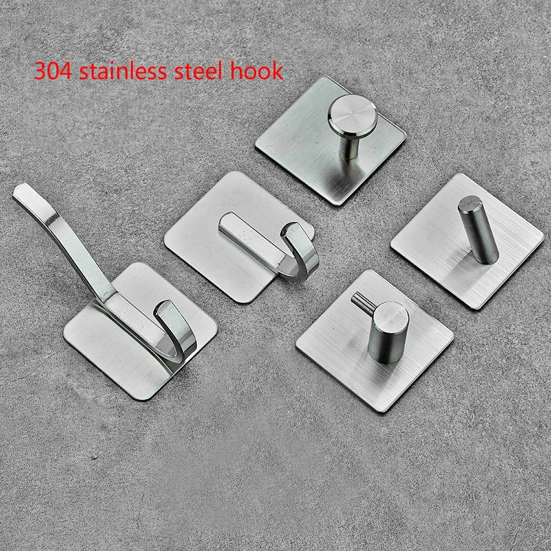 Stainless Steel Single Robe Hook Wall Mounted Towel Hook Clothes Hook Bathroom Kitchen Hardware