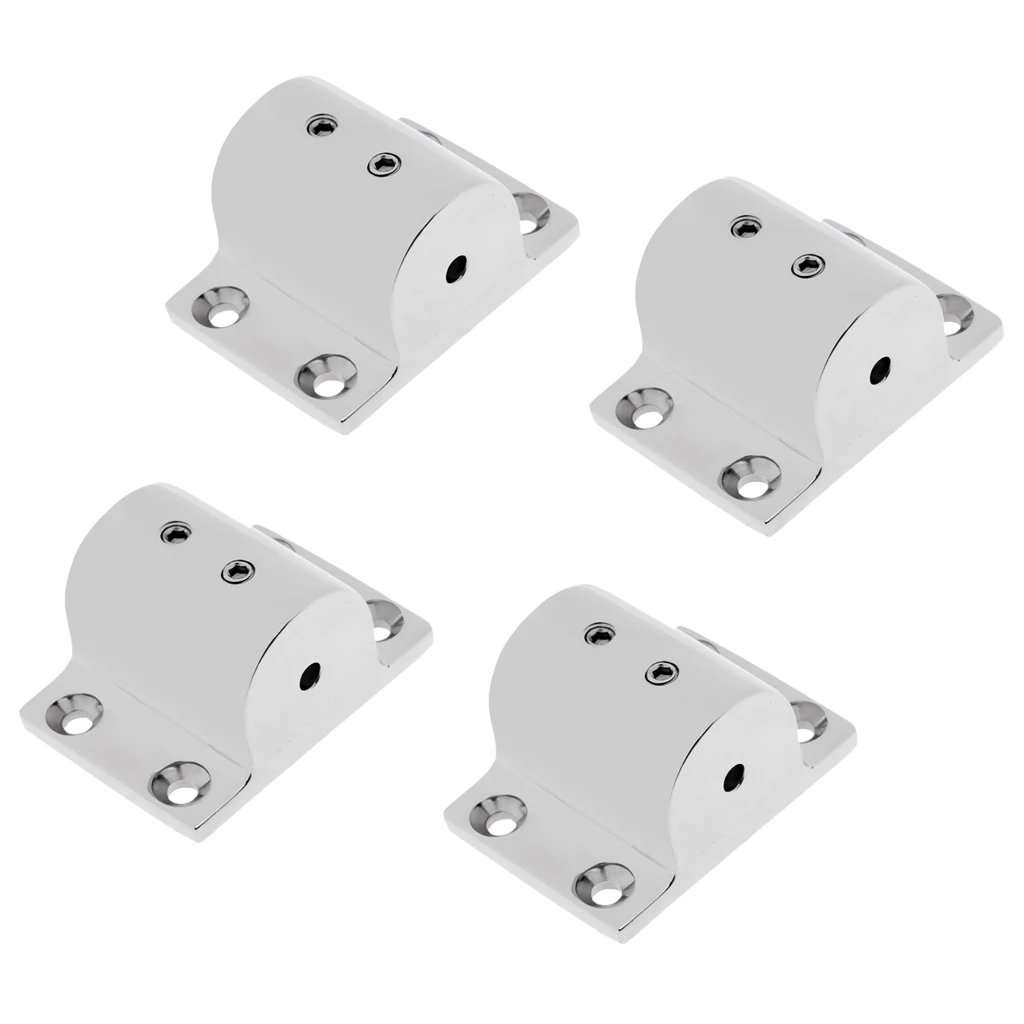 4 Pieces Marine Boat Hand Rail Fitting 90 Degree Stanchion Base for 1\