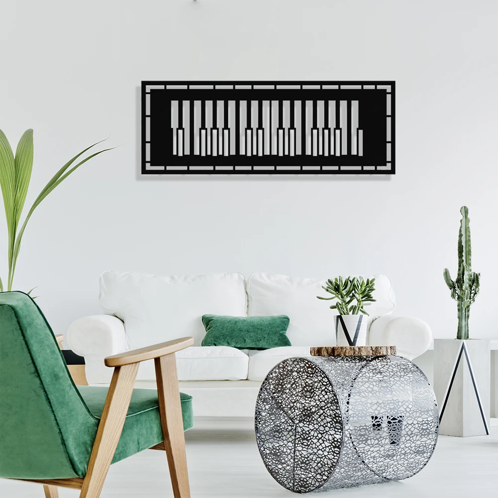 MIGNATIS Modern Jazz Music and Piano Design Metal Wall Decor - in FrameKitchen Wall Decor, Office, Living Room