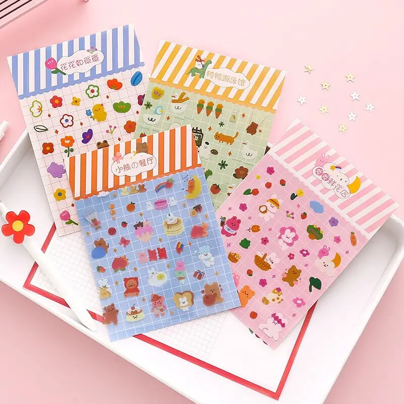 Sharkbang New Arrival 2pcs/lot Kawaii PET Transparent Scrapbooking Bullet Stickers DIY Ablum Diary Decorative Sticker Stationery