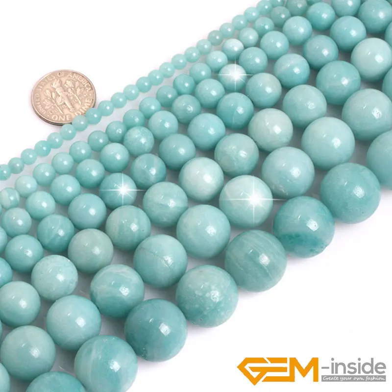 AAA Grade Blue Amazonite Stone Natural Stone Beads DIY Loose Bead For Jewelry Making  Strand 15 Inches Wholesale!