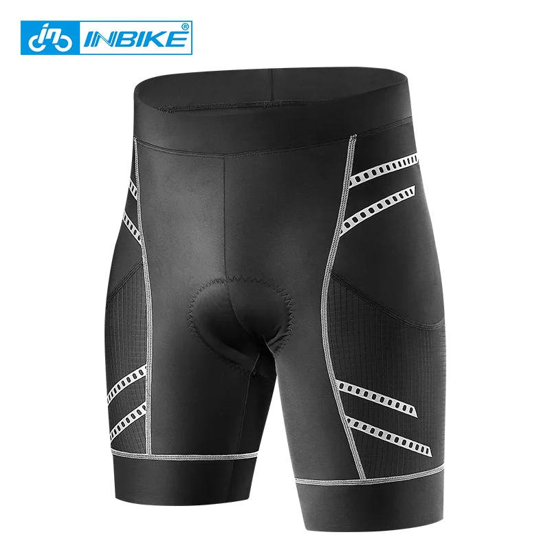 INBIKE Summer Men's Cycling Shorts 3D Gel Pad Breathable Reflective Outdoor Sports Racing Cycling Mountain Bike Shorts