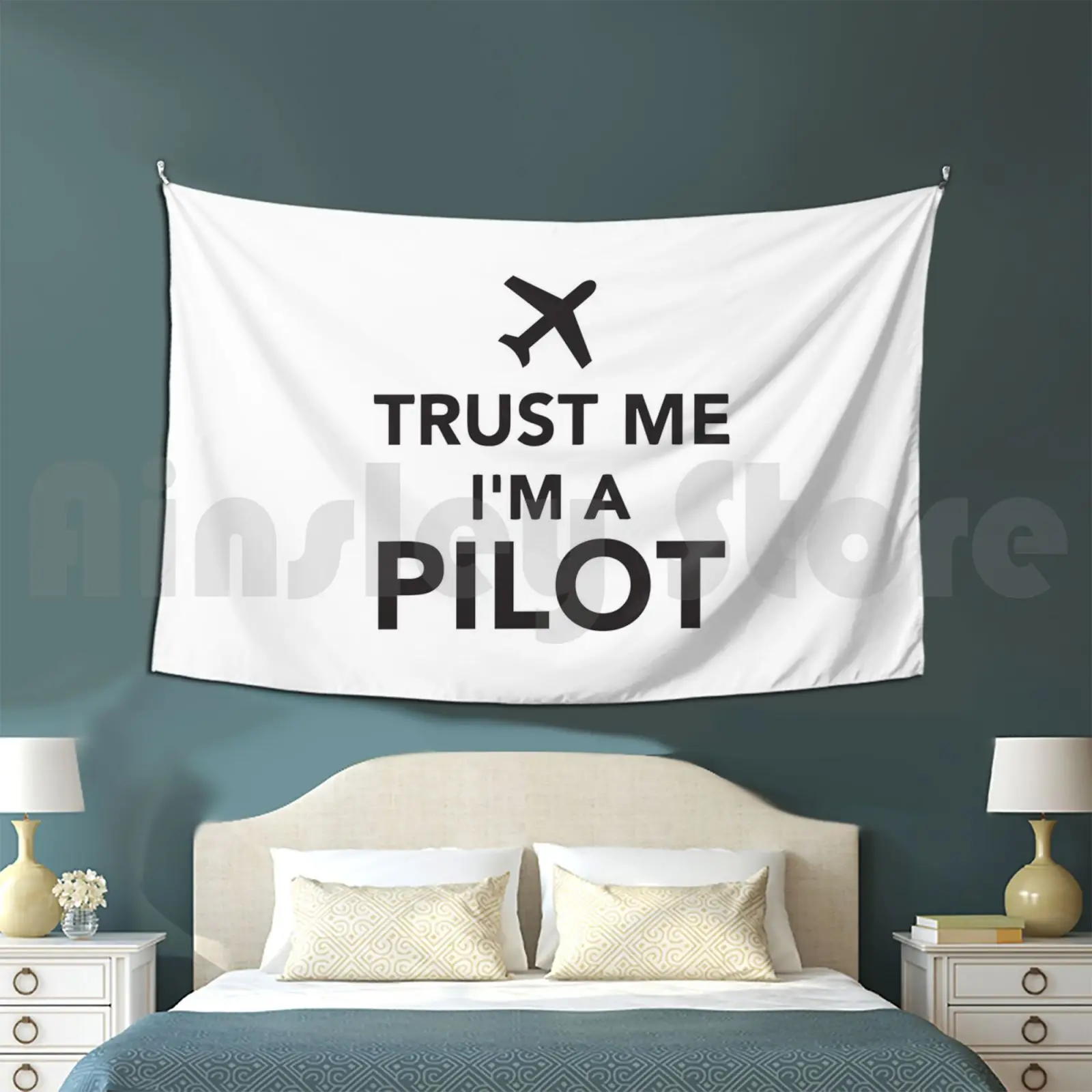 

Trust Me Iam A Pilot Индивидуальный гобелен Trust Me Iam A Pilot Fliegen Flugzeug Pilot Flug Jet Luftfahrt