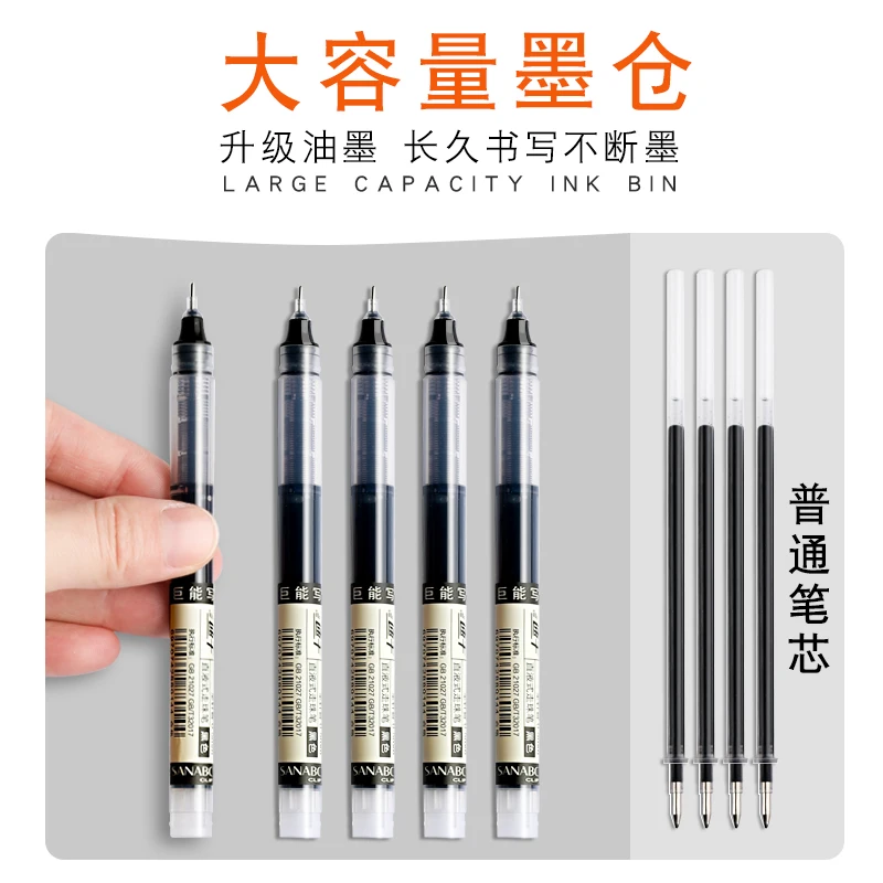 Ballpoint Pen 0.5 Mm Black Blue Ink Pen School Office Student Exam Signature Pens For Writing Stationery Supply Work