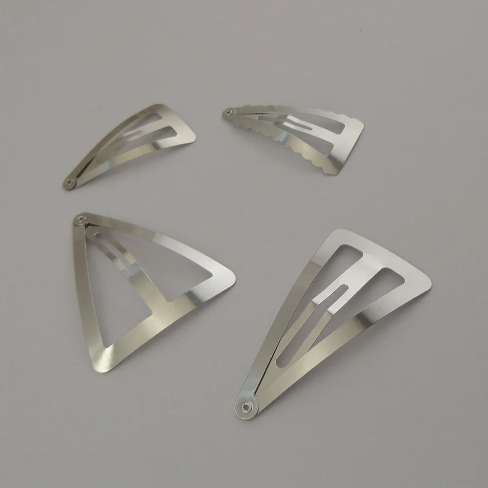 30 SZTUK 5cm 6cm 7cm Srebrne Metalowe Klipsy Trójkątne do Włosów dla Kobiet i Dziewcząt, Proste Wsuwki do Włosów, 8cm Duże Spinki do Włosów w Kształcie Gwiazdy, Boczne Spinki, Wsuwki