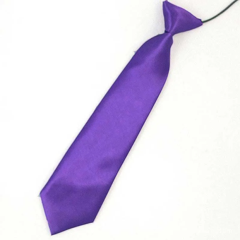 Kid Boy Solid Classic Neck Tie, Wedding Party Gift