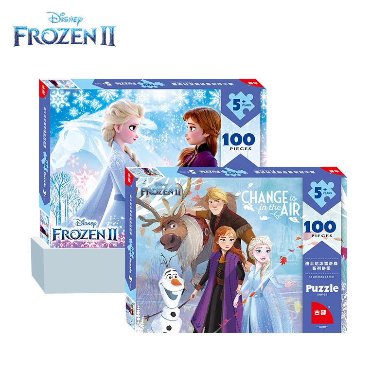 Disney New Ice and Snow 2 Carton Puzzle 100 Piece Flat Paper Puzzle Child Early Learning Educational Toy Puzzle