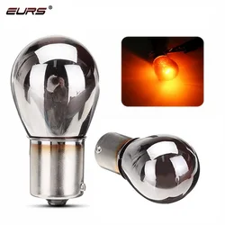 Enquêter arrière de voiture en verre ambré argenté et chromé, feu stop, clignotant, PY21W, S25, BAU15S, P21W, BA15S 1156, BA15D 1157, 12V, 21W, 1 pièce