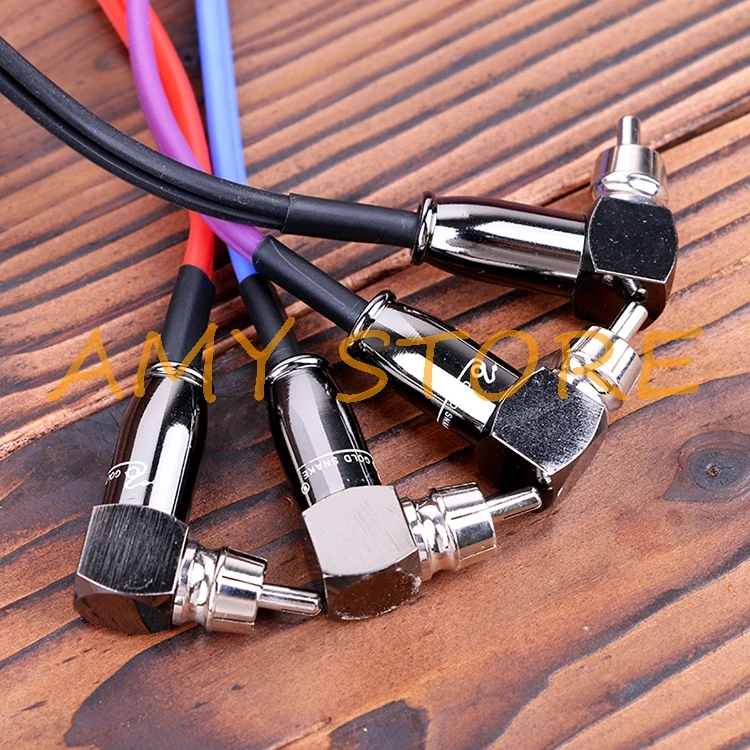 A and B D Type 6Ft 1.8m Red Black Blue Yellow Purple Flexible Silicone RCA Clip Cord Plug 1/4" Tattoo Machine Power Supply