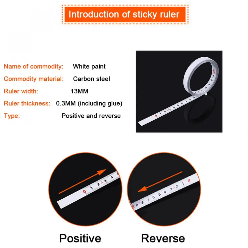 Taśma miernicza 1-5m taśma miernicza ze stali nierdzewnej taśma miernicza samoprzylepna metryczna linijka krawiecka do stołu warsztatowego