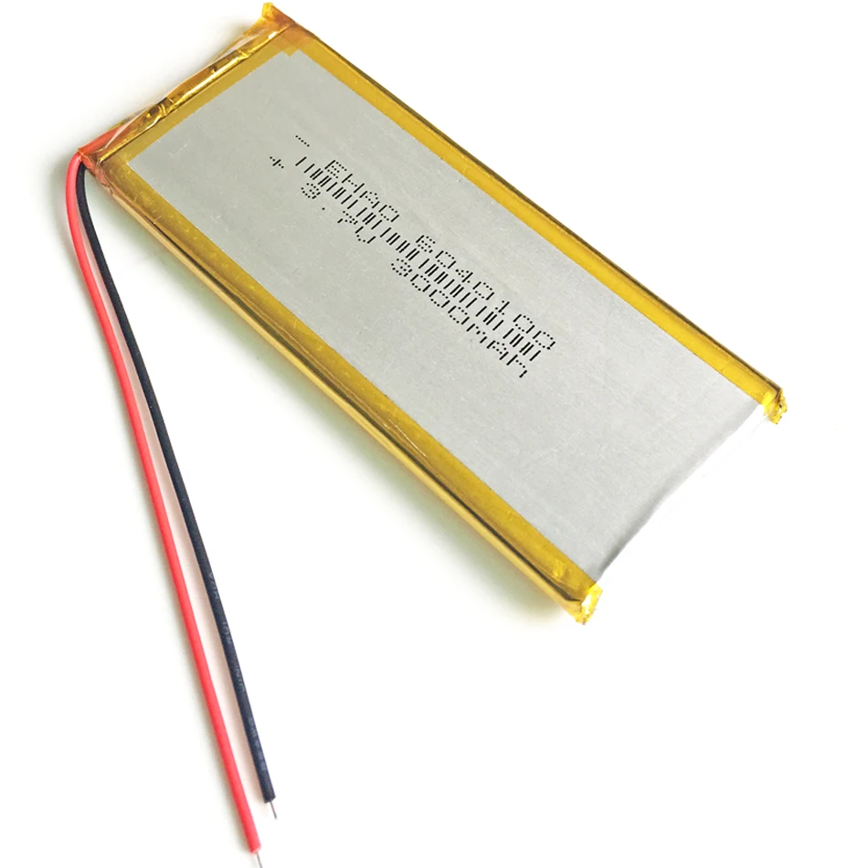 3.7V 3000mAh 6040100 polimerowa litowo-LiPo akumulator do tabletu z systemem MP3 GPS DVD moc lampy laptopa