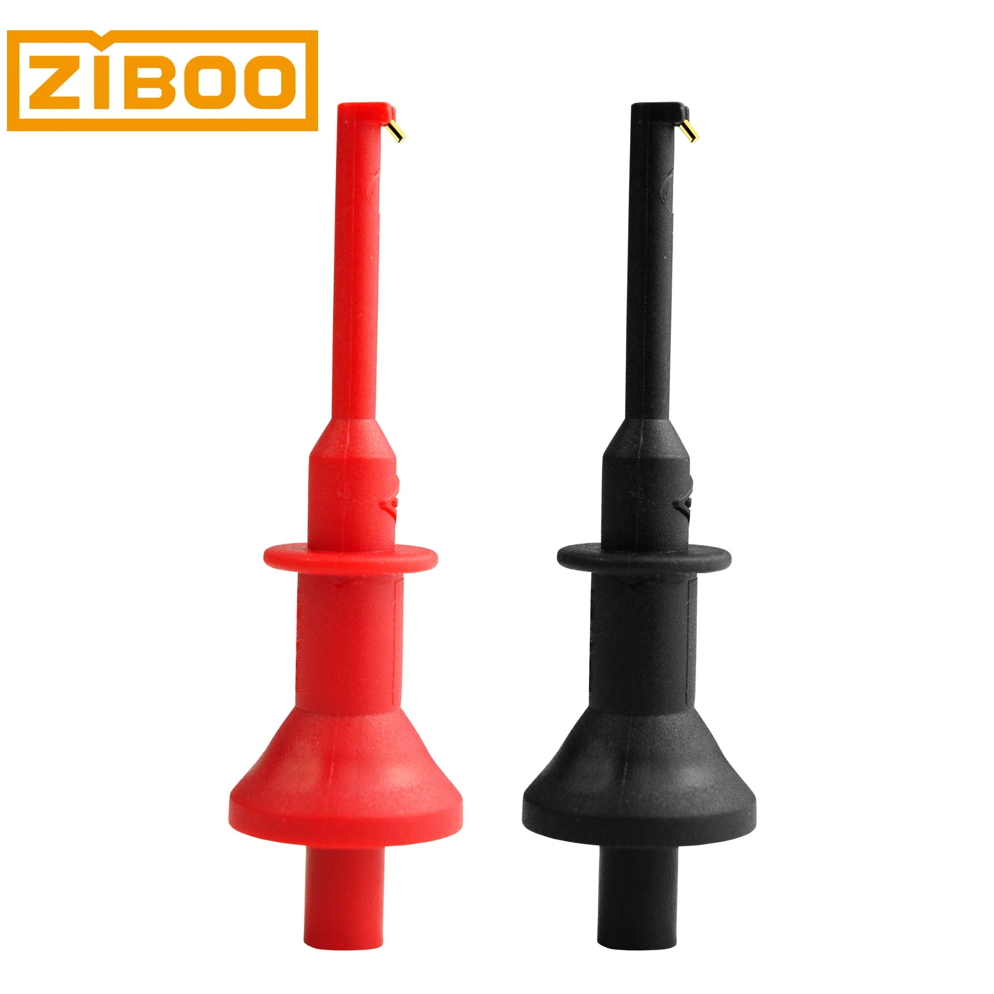 ZIBOO ZB-C01S Hook Test Clips with Handle and Compression Spring Used for Test Lead Conversion Connection with Threaded Nib