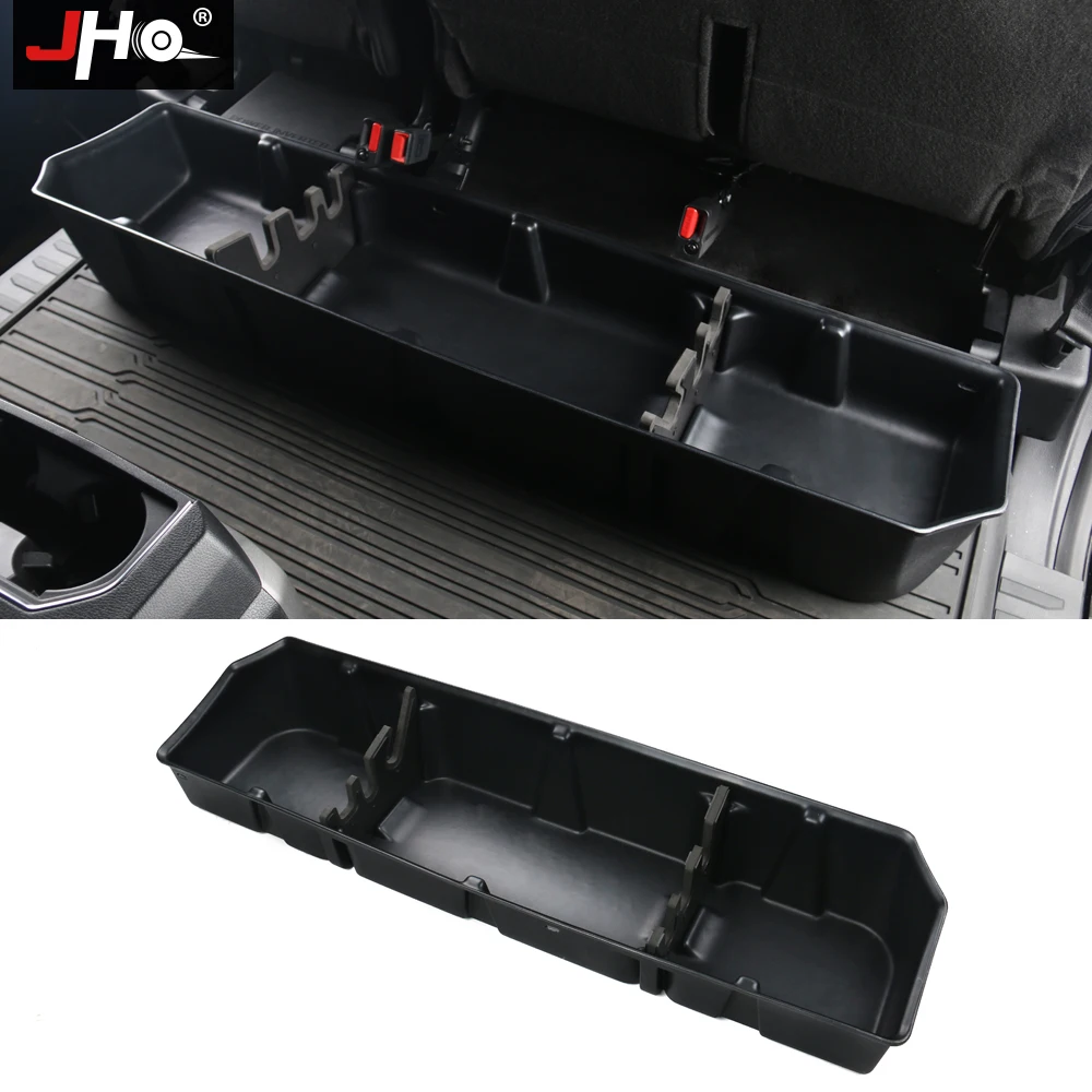 JHO 4-Door Pickup Storage Organizer Accessories Rear Row Underseat Storage Box For 2017-2019 Ford F150 Raptor 2018