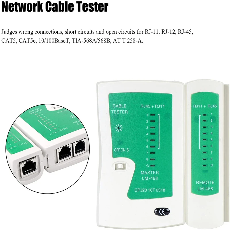 HTOC – pince à sertir 9 en 1, Kit d'outils de réseau pour la Maintenance des ordinateurs, outils de réparation, pince à sertir les câbles, testeur de connecteurs pour RJ45/11/12