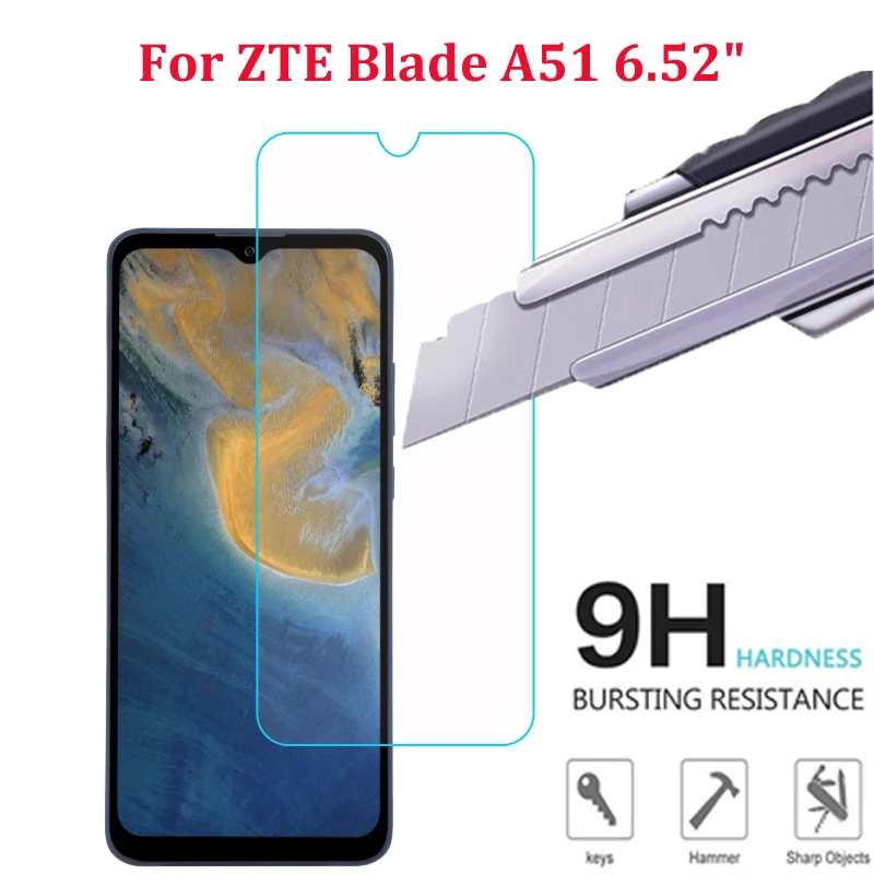 

2.5D For ZTE Blade A51 Glass Tempered Cover Tempered Glass Film For ZTE Blade A 51 Protection Screen Protector Protective Film